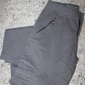 Sonoma Slim Straight Leg Size 2 Grey Pants